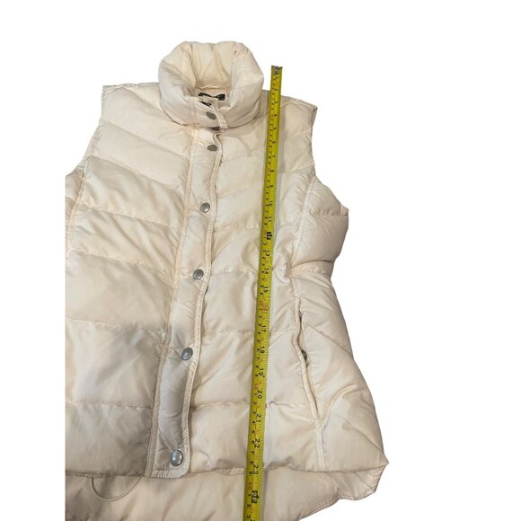 J.Crew Down Filled Quilted Puffer Vest Ivory Women's Size Med - Picture 5 of 6